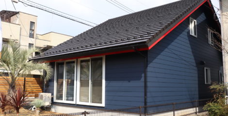 青と赤、平屋の屋根イメージ1